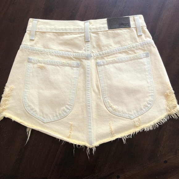 NWT Carmar Yellow Beatrice Denim Skirt - Picture 3 of 4